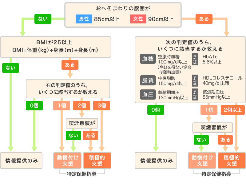 図:特定保健指導の階層化基準